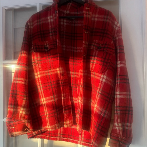 Red Plaid Wool Jacket - Picture 6 of 10